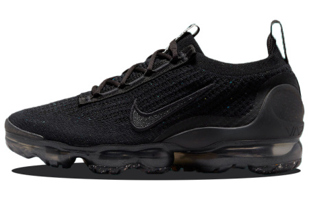 Nike VaporMax Flyknit Сетка Текстиль Низкие Повседневные Беговые Кроссовки Женские Черные