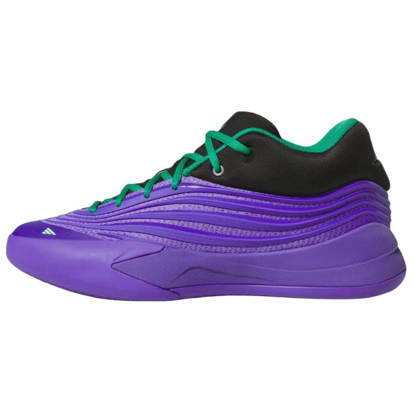 Adidas Dame 10 Противоскользящие Устойчивые к истиранию Низкие Баскетбольные Кроссовки Мужские Фиолетовые Черные