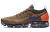 Nike VaporMax Flyknit 2 Low Топ Воздушная Подушка Повседневные Беговые Кроссовки Мужские Темно-Золотой Гоночный Синий