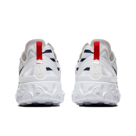 Nike React Element 55 Амортизация Противоскользящие Дышащие Низкие Повседневные Беговые Кроссовки Женские Белые Красные