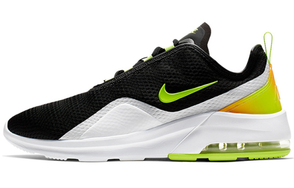 Nike Air MAX MOTION Лоскутная ткань Амортизация Поддержка Низкий топ Повседневные беговые кроссовки Мужские Черно-белые