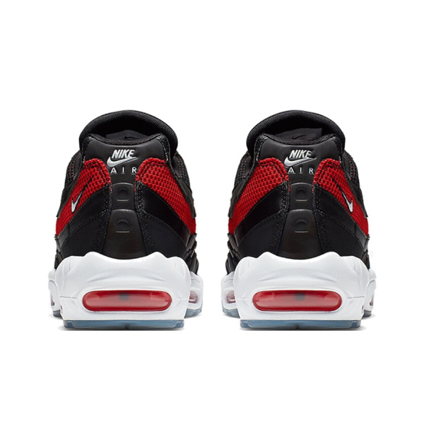 Nike Air Max 95 Текстиль Кожа Низкие Беговые Кроссовки Мужские Черные Красные