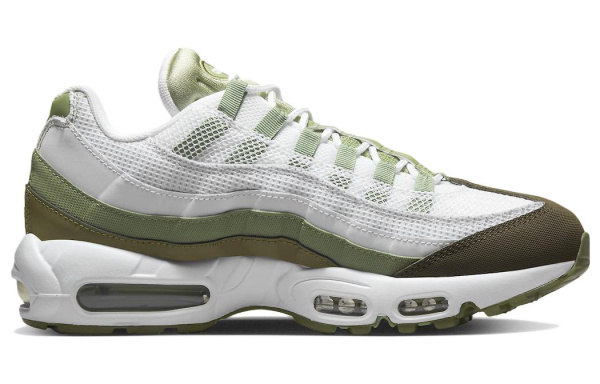 Nike Air Max 95 Сетка Текстиль Кожа Низкий Верх Повседневная Обувь Мужская Белый Зеленый
