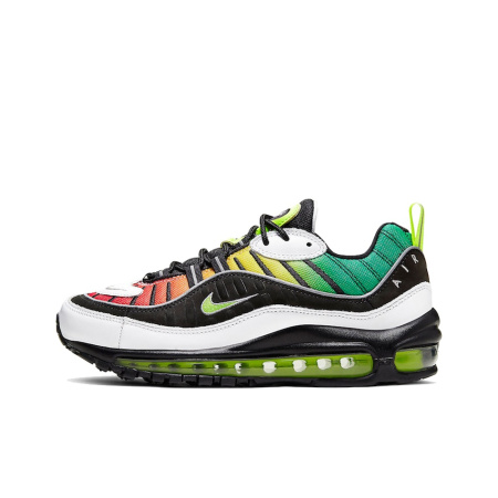 Olivia Kim X Nike Air Max 98 Low Топ Воздушная Подушка Марафон Беговые кроссовки Женские Красный Желтый Зеленый