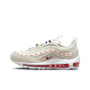 Nike Air Max 97 Сетка Кожа Низкий Верх Повседневные Беговые Кроссовки Женские Бежевый Красный Синий