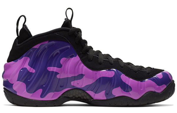 Nike Foamposite Pro Фиолетовый CAMO MID Топ Винтажные баскетбольные кроссовки Унисекс Камуфляжный фиолетовый