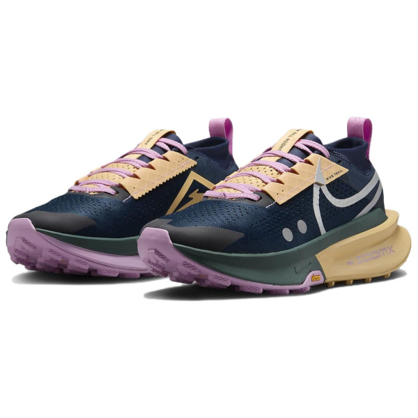 Nike Zegama 2 противоскользящие устойчивые к истиранию низкие беговые кроссовки для женщин глубокий морской синий