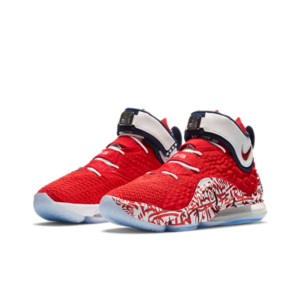 Nike Lebron 17 EP 'Граффити Remix' Граффити Амортизация Противоскользящий Устойчивый к истиранию Верх MID