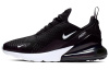 Nike Air Max 270 Canvas Low Top Air Cushion Повседневные Беговые Кроссовки Унисекс Черный Белый