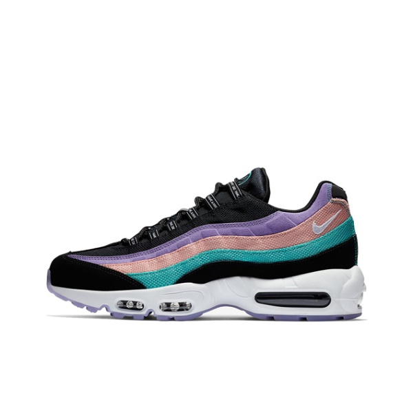 Nike Air Max 95 Сетка Легкий Низкий Топ Воздушная Подушка Повседневные Беговые Кроссовки Мужские Черные