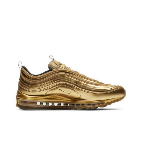 Nike Air Max 97 Амортизация Износостойкие Низкие Повседневные Беговые Кроссовки Унисекс Жидкое Золото