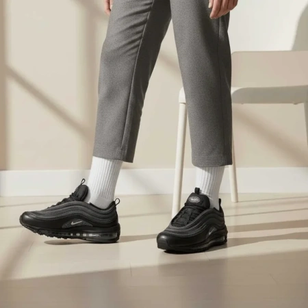 Nike Air Max 97 Low Топ Повседневные Беговые Кроссовки Женские Черные