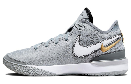 Nike LeBron NXXT Gen EP Дышащие Низкие Баскетбольные Кроссовки Мужские Серые Азиатская Версия