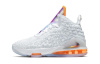 Nike Lebron 17 LMTD Амортизация Баланс MID Детские Баскетбольные Кроссовки Белый Оранжевый Подростковые