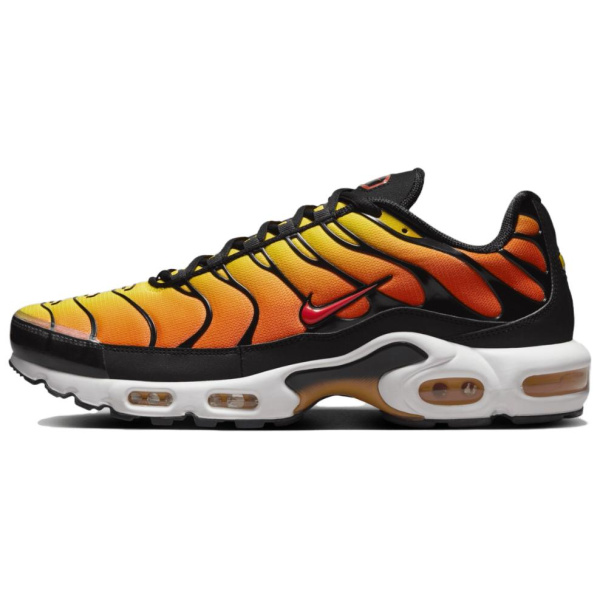 Nike Air Max Plus Устойчивые к истиранию низкие повседневные беговые кроссовки унисекс черные оранжевые и желтые