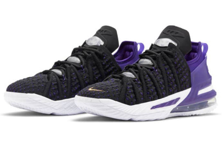 NIKE Lebron 18 GS Противоскользящие Амортизирующие Устойчивые к износу Низкие Детские Баскетбольные Кроссовки