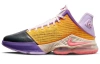 Nike Lebron 19 Low Топ Баскетбольные кроссовки Унисекс Желто-фиолетовый Азиатская версия