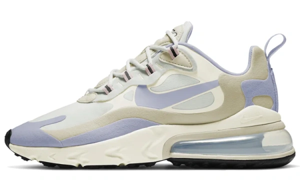 Nike Air Max 270 Винтаж Сетчатая Ткань Низкий Верх Амортизирующая Обувь для Бега Повседневная Женская Бежево-Синяя