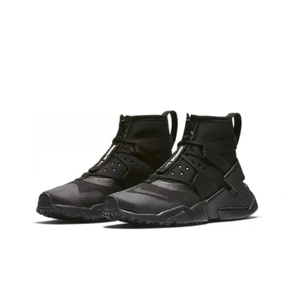 Nike Huarache Gripp противоскользящие устойчивые к истиранию высокие беговые кроссовки для женщин черные