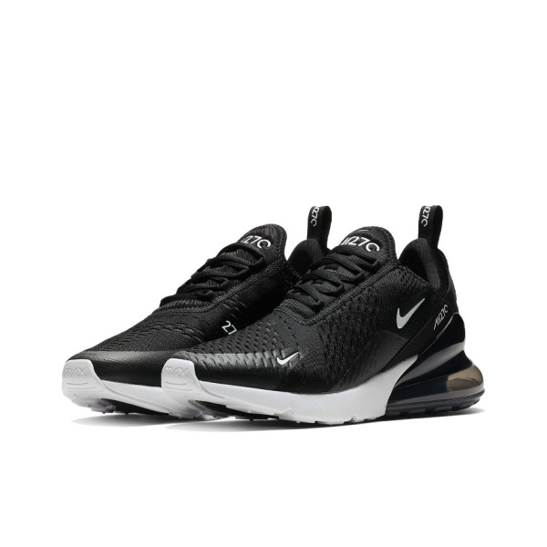 Nike Air Max 270 Износостойкий Дышащий Низкий Топ Воздушная Подушка Повседневные Беговые Кроссовки Женские Черный Белый