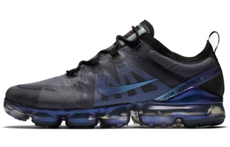 Nike VaporMax 2019 Устойчивые к истиранию Низкие Кроссовки для бега с воздушной подушкой Мужские Черные Синие