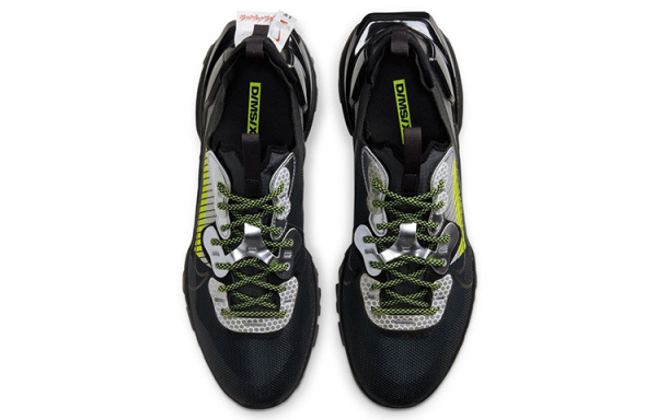 Nike React Vision Сетка Амортизация Противоскользящие Низкие Повседневные Беговые Кроссовки Мужские Черные