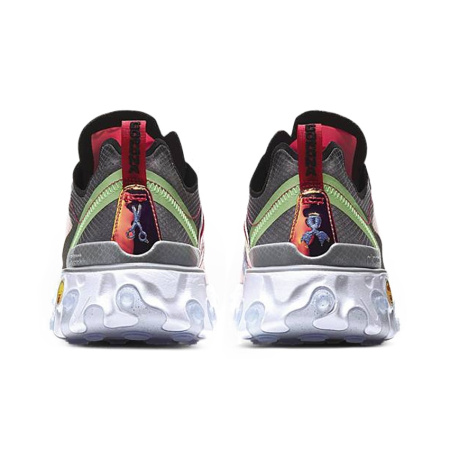 Nike React Element 55 Нескользящие Легкие Низкие Беговые Кроссовки Унисекс Розовые