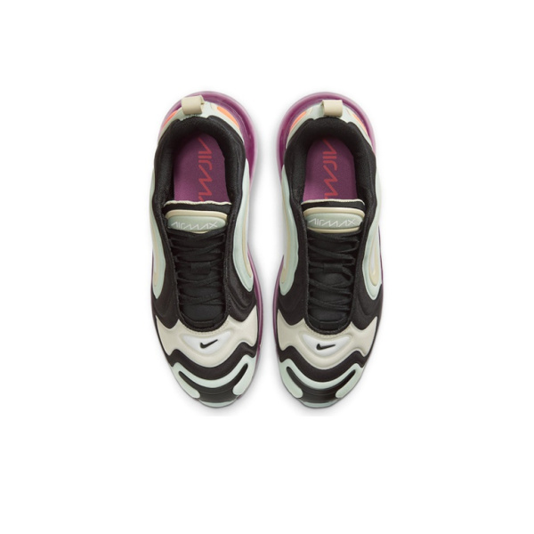 Nike Air Max 720 Винтаж Кожа Низкие Кроссовки для Бега Женские Фиолетово-Зеленый Пэчворк Спортивный