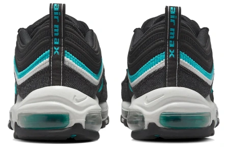 Nike Air Max 97 Устойчивые к истиранию Низкие Кроссовки с воздушной подушкой для бега Мужские Черные Синие