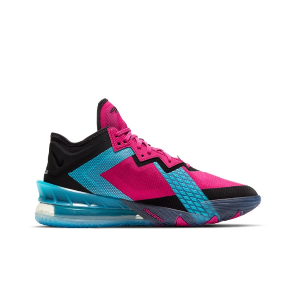 Nike Lebron 18 Low 'Fireberry' Южный пляж Низкие Баскетбольные Кроссовки для Игры Унисекс Черный Синий Розовый