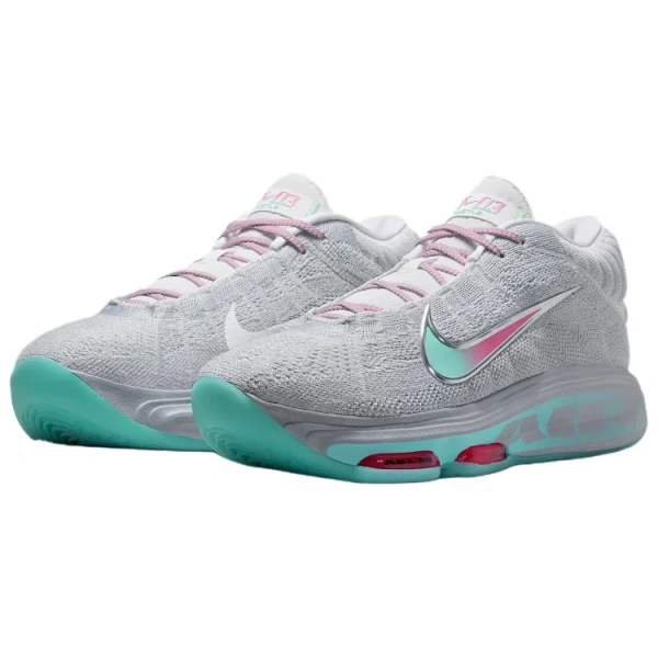 Nike GT Hustle 3 Противоскользящие Устойчивые к истиранию Низкие Баскетбольные Кроссовки Унисекс Серый Синий