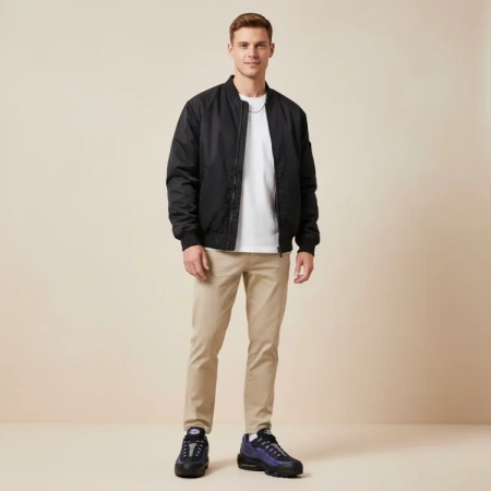 Nike Air Max 95 Повседневные беговые кроссовки Унисекс Черные