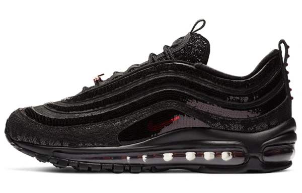 Nike Air Max 97 Сетка Текстиль Синтетическая кожа Низкий верх Воздушная подушка Повседневные беговые кроссовки Женские