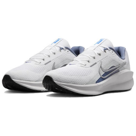 Nike DOWNSHIFTER 13 Комфортный Дышащий Поддерживающий Мягкий Низкий Топ Беговые кроссовки Мужские Белый Серый
