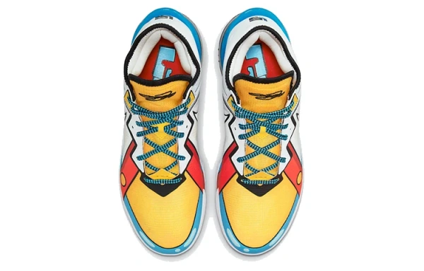 Nike Lebron 18 Low EP 'Мультяшный ART' Низкие баскетбольные кроссовки для игры Унисекс Белый Синий Желтый