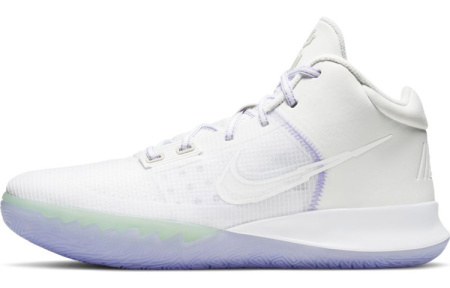 Nike Flytrap 4 EP MID Топ Баскетбольные кроссовки для игры Мужской Белый Фиолетовый Азиатская версия