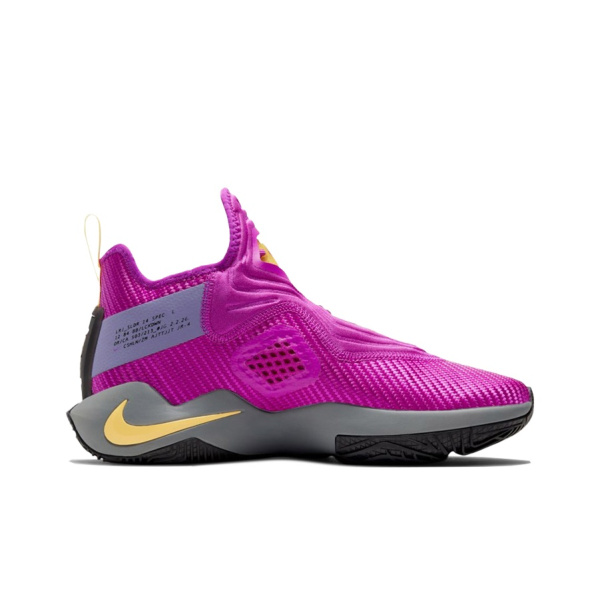 Nike Zoom Soldier 14 EP Солдат 14 Лейкерс Несовпадающий Круглый Носок Искусственная Кожа