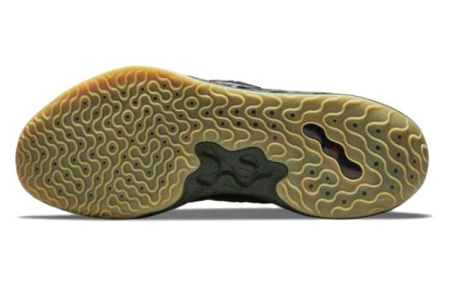 Nike Air Zoom g.T. RUN EP Удобный Круглый Палец MID Топ Баскетбольные кроссовки Мужские Армейский зеленый