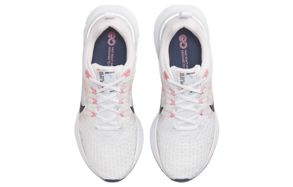 Nike React Infinity Run Flyknit 3 Low Топ Повседневные беговые кроссовки Женские Белые