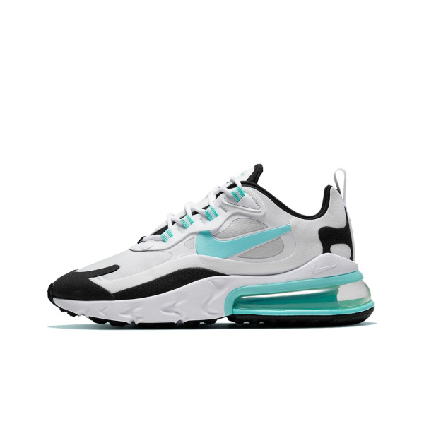 Nike Air MAX 270 Винтаж Амортизация Износостойкие Низкие Кроссовки Air Max React для Бега Женские Белые Синие Черные