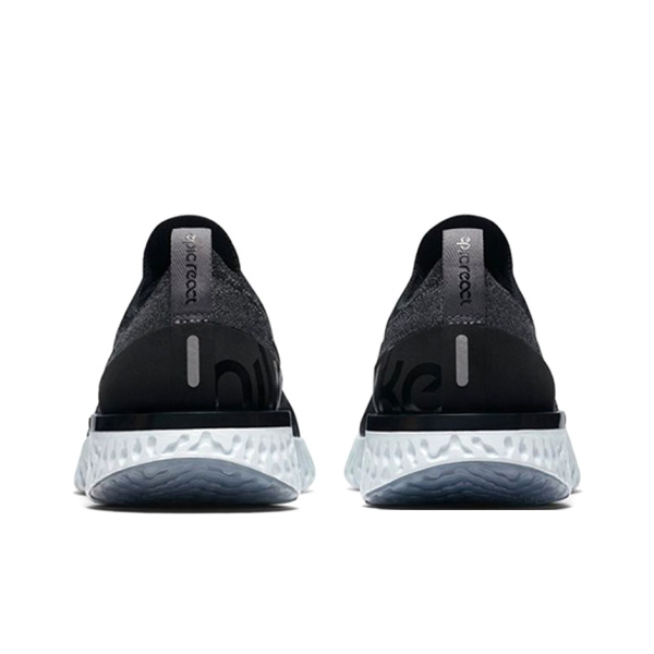 Nike Epic React Flyknit 1 Амортизация Поддержка Низкий Топ Беговые кроссовки Мужские Серый Черный Белый