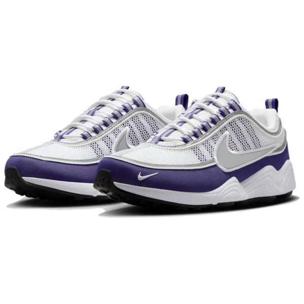 Nike Zoom Spiridon Сетка Синтетическая Кожа Низкий Верх Повседневные Беговые Кроссовки Мужские Белый Фиолетовый