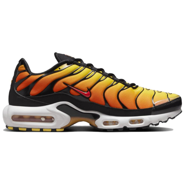 Nike Air Max Plus Устойчивые к истиранию низкие повседневные беговые кроссовки унисекс черные оранжевые и желтые