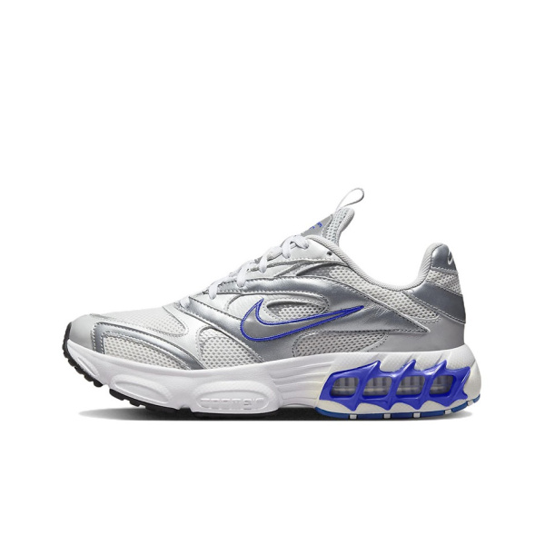 nike Zoom Air Fire Шокабойеры Противоскользящие Устойчивые к истиранию Низкий Топ Беговые кроссовки Женские Серебряный Синий