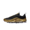Nike Air Max 97 Винтаж Ткань Легкий Низкий Топ Марафон Беговые кроссовки Унисекс Черный Золото Bullet
