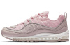 Nike Air Max 98 Винтаж Кожа Низкие Кроссовки с воздушной подушкой для бега Повседневные Мужские Вишневый цветок Розовый