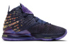 Nike Lebron 17 Амортизация Противоскользящие Высокие Баскетбольные Кроссовки Унисекс Фиолетовые