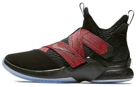Nike Zoom Soldier 12 Круглый носок Нескользящий Легкий MID Баскетбольные кроссовки для игры Мужской Черный Красный