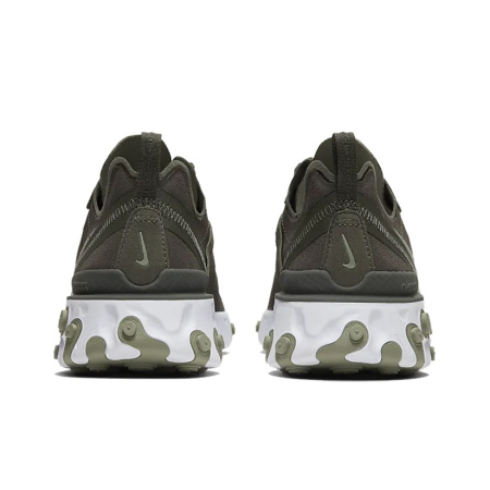 Nike React Element 55 ПУ (полиуретан) Низкие беговые кроссовки Женские Армейский зеленый