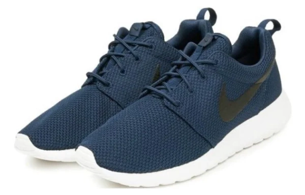 Nike Roshe One Ткань Амортизация Противоскользящие Низкие Повседневные Беговые Кроссовки Мужские Синие